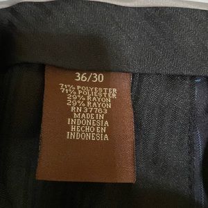 Gentlemen’s slacks 36x30 black with light blue pinstripe